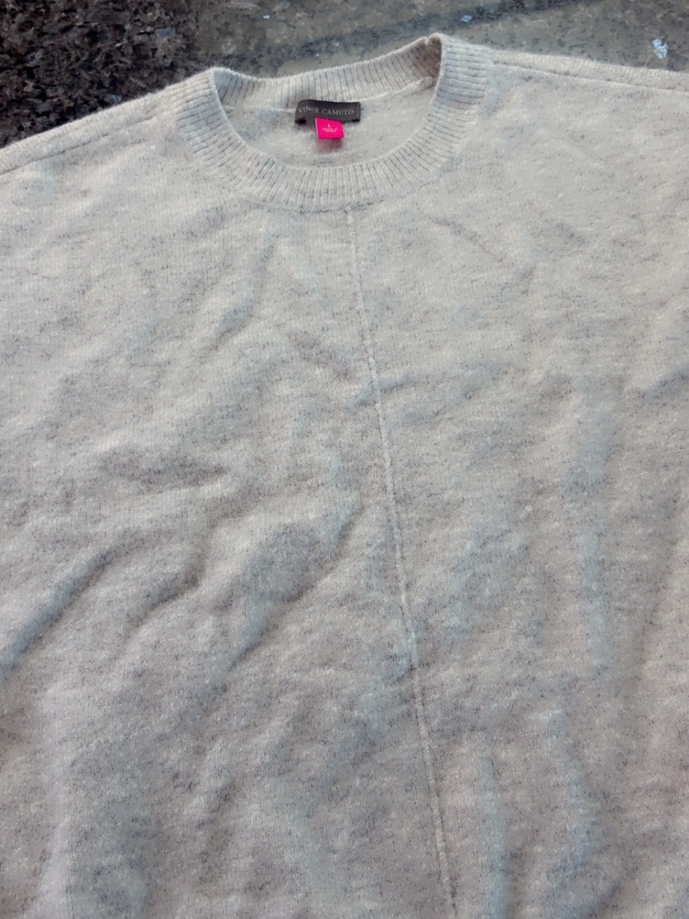 Vince Camuto Men's Heather Gray Crewneck Pullover